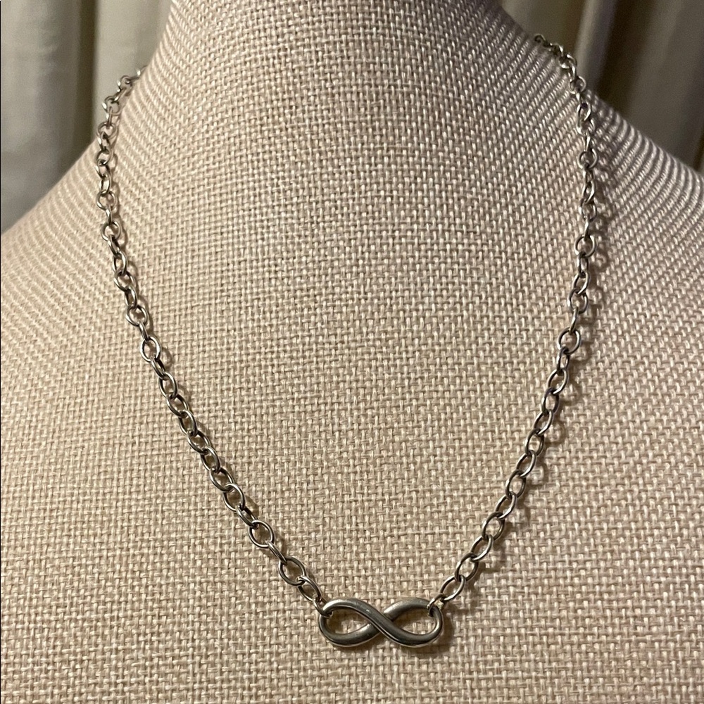 Tiffany & Co. Silver Infinity Necklace Full set - Picture 1 of 3